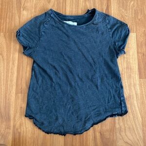 ❤️ Free People “We the Free” Short Sleeve Soft Tee Size S Dark Grey